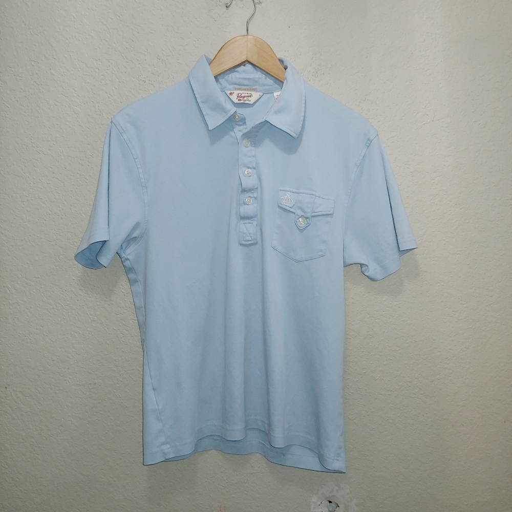 L Light Blue Original Penguin Polo Shirt